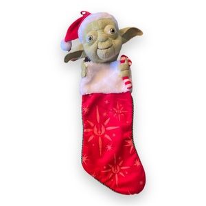 Star Wars Yoda with plush head Christmas Stocking. 17”